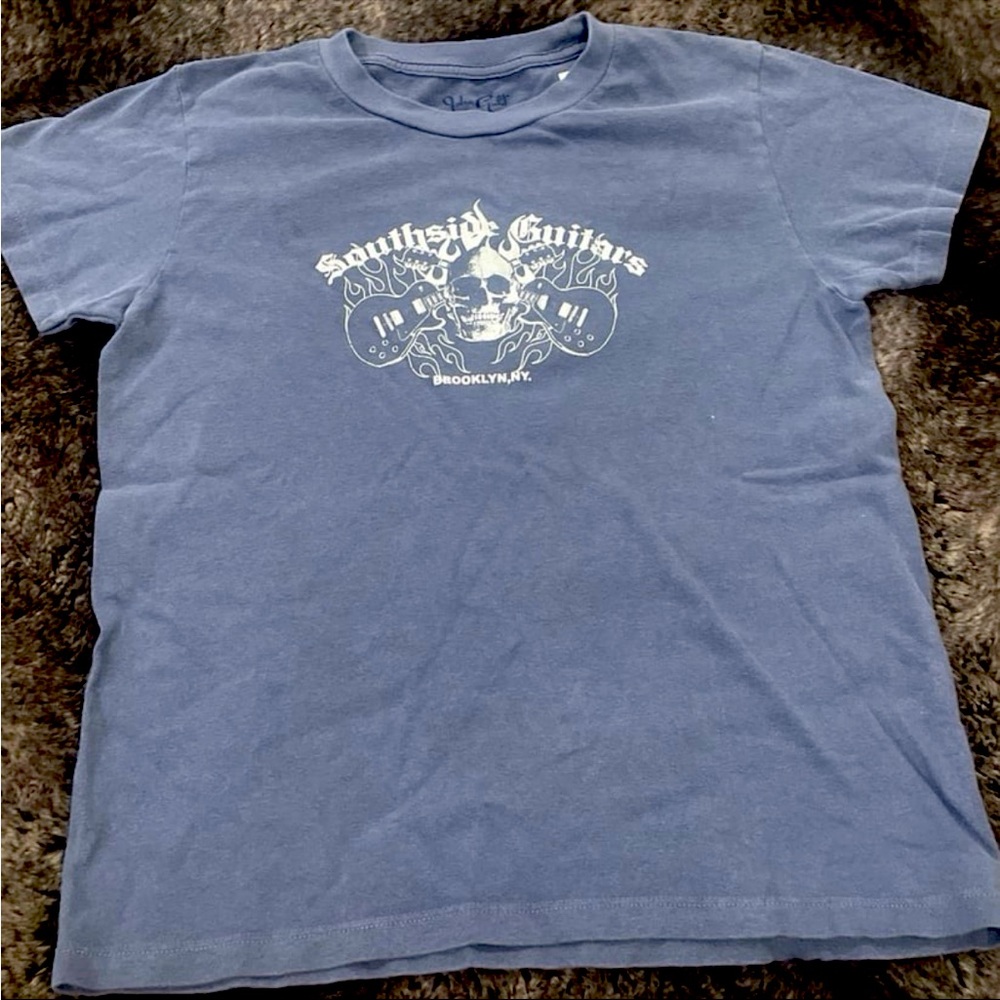 Brandy Melville Southside Guitars Brooklyn, NY navy tee